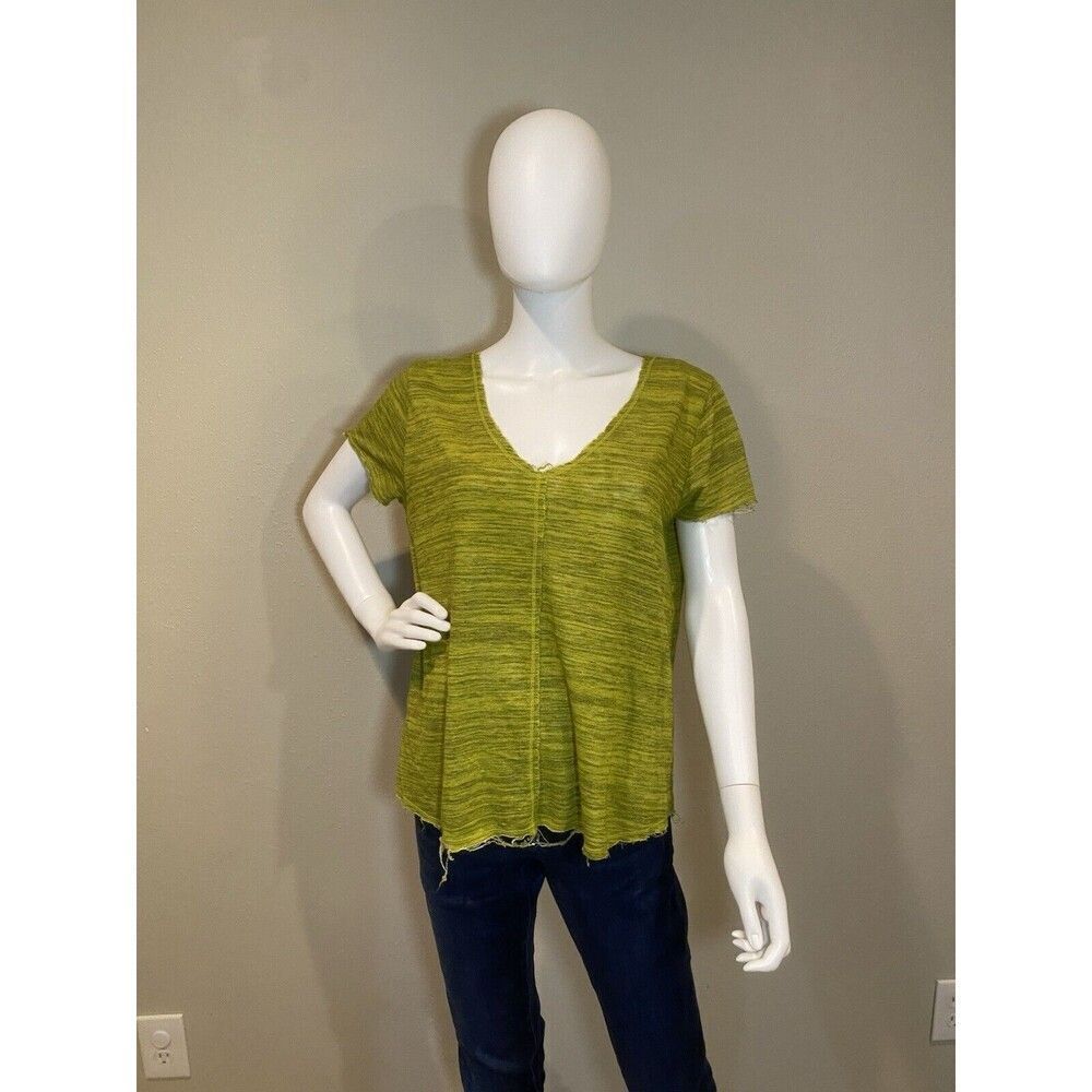 Project Social T Wearever V Neck Marled Short Sleeve Shirt  Size Women’s Small